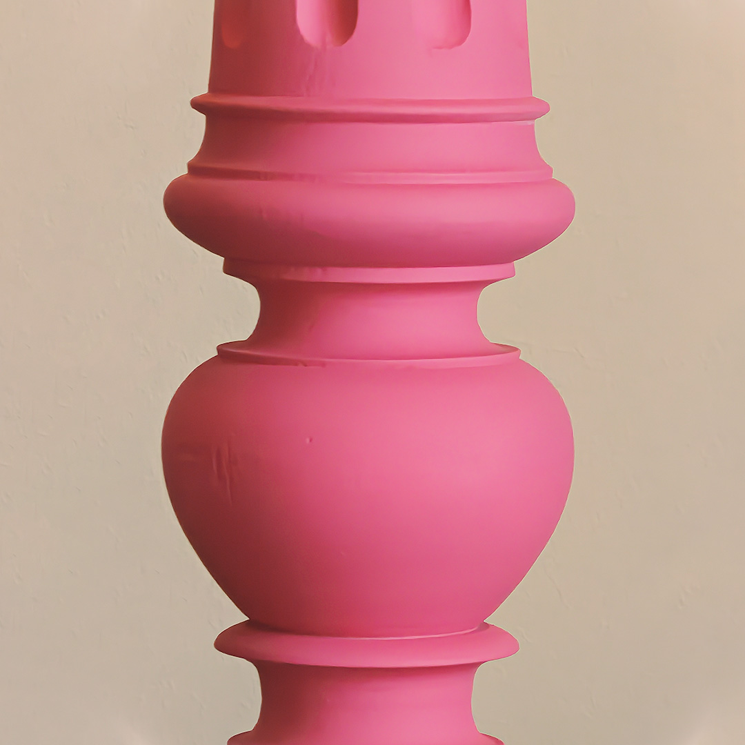 Close-up view of a bink lamp base