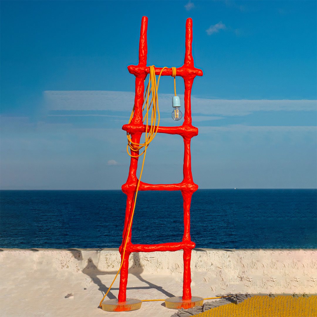 Red ladder lamp